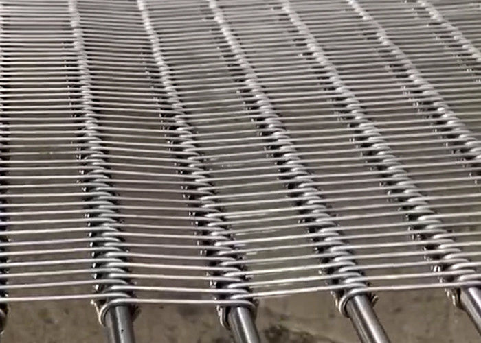 Food Grade Stainless Steel Mesh , Woven Wire Conveyor Belt For