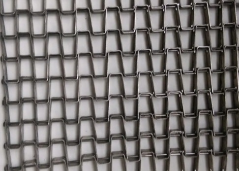 316 Stainless Steel Flat Wire Mesh Belt Conveying Corn