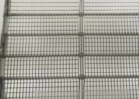 316 Eye Link Stainless Steel Wire Conveyor Belt Cleaning Blueberries