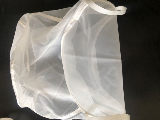 Plant Extracts Cylindrical Nylon Mesh Filter Bags With Drawstring Non Abrasive