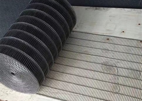 Heat Resistant Flat Flex Conveyor Belt With 4.24mm - 20.32mm / Customized Rod Pitch
