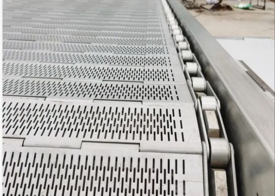 Stainless Steel Perforated Conveyor Belt For French Fries Vegetable Washing Dewatering Cooling Conveyor