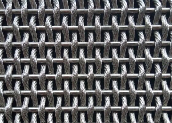 Wide Stainless Steel Spiral Mesh With Copper Wire, Ideal For Curtain Wall Facades And Commercial Partitions.