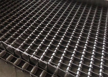 Pasteurizing Food Garde Eye Link Conveyor Belt Variable Wire Spacing Flat Surface