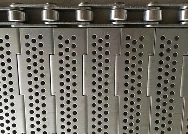 316 L Stainless Plate Link Belt , Perforated Plate Mesh For Noodles Drying