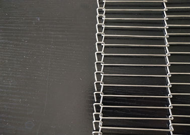 Single Loop Edge Flat Flex Wire Belt , Wire Mesh Conveyor Belts Anti Corrosion