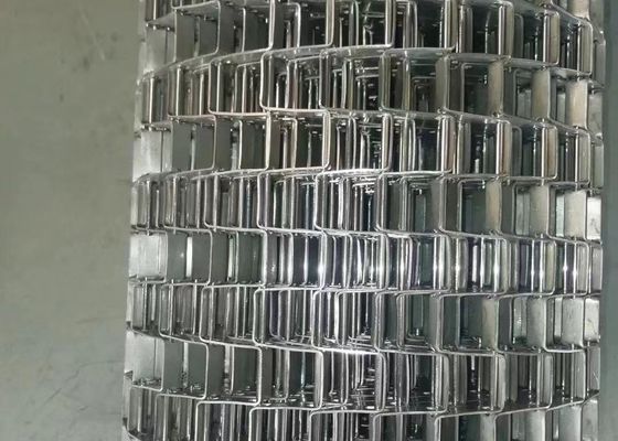 304/201/316 Stainless Steel Flat Wire Mesh Belt For Conveying And Drying Food