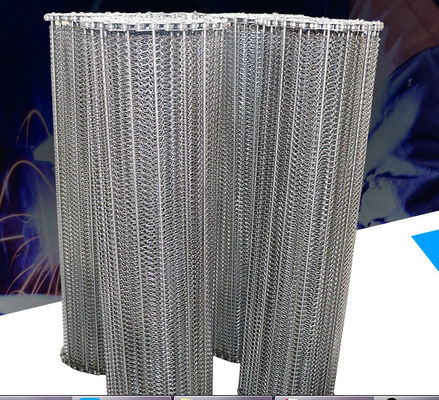 Cleaning And Screening Conveyor Wire Mesh Belt 304 Stainless Steel