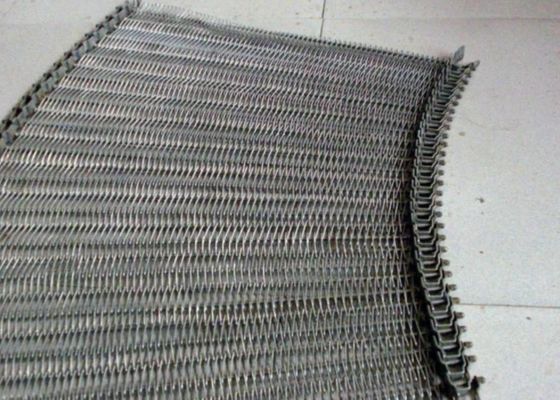 Food Grade Chain Link Spiral Stainless Steel Wire Mesh Conveyor Belt 1.2m Width