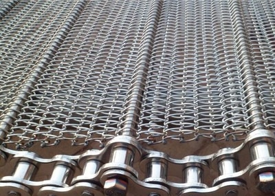 Carbon Steel Baking Biscuit Conveyor Chain Belting 1mm Dia