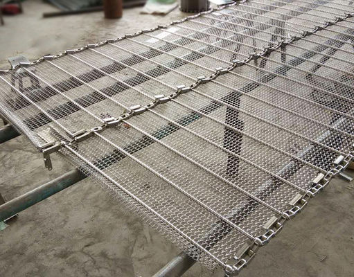 High Strength Stainless Steel Mesh Belts for  Vegetable Food Cleaning