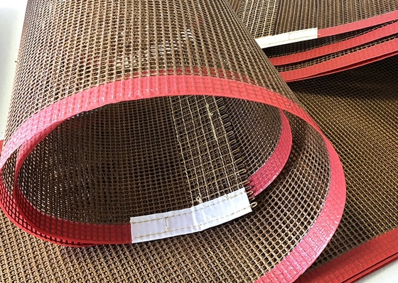 8*8mm Heat Resistant Non Stick Ptfe Mesh Belt For Food Conveyor