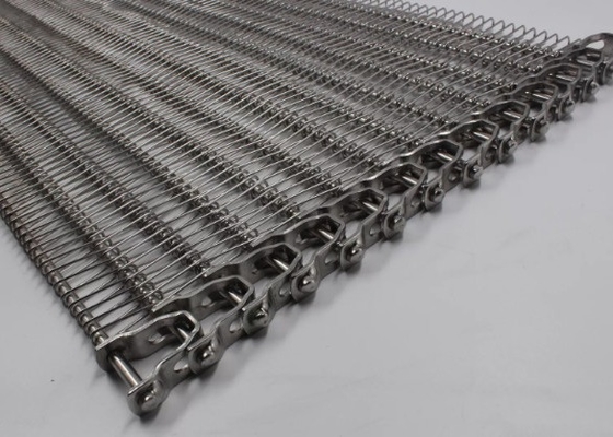 Weave 201 Stainless Steel Chain Mesh Conveyor Belt Blanching Vegetables