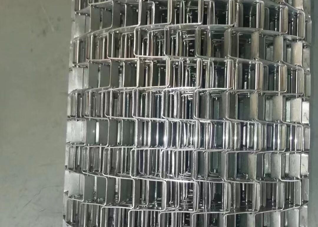304/201/316 Stainless Steel Flat Wire Mesh Belt For Conveying And