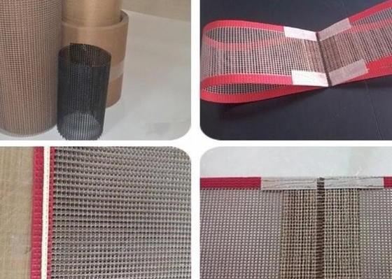 Width 30cm Coated Fiberglass Dryer Mesh Ptfe Conveyor Belt Heat Resistant