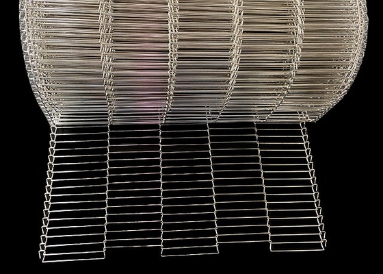 304 Stainless Steel Wire Mesh Flat Flex Conveyor Belt High Temperature Resistance