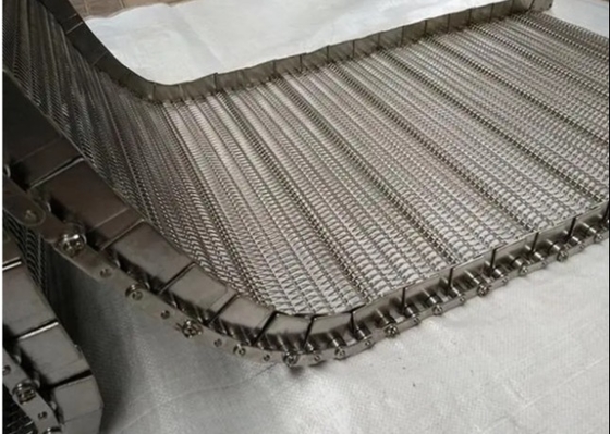 Ss304 Ss316 Ptfe Conveyor Spiral Mesh Belt For Cleaning