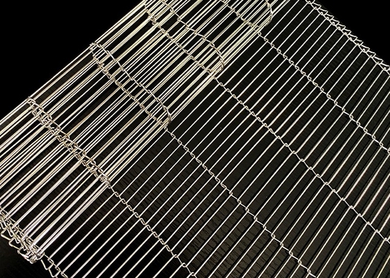 316 Stainless Steel Conveyor Wire Mesh Belt Flat Flex Cookies Production