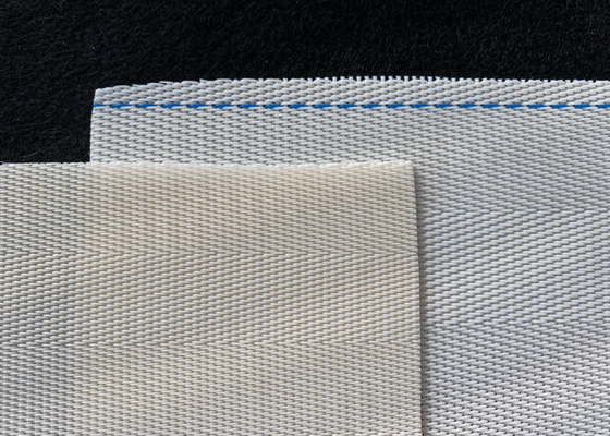 ISO9001 White And Blue Polyester Sludge Dewatering Belt For Filter