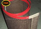 10 × 10 Red Edge PTFE Mesh Belt ,  Coated Fiberglass Conveyor Belt