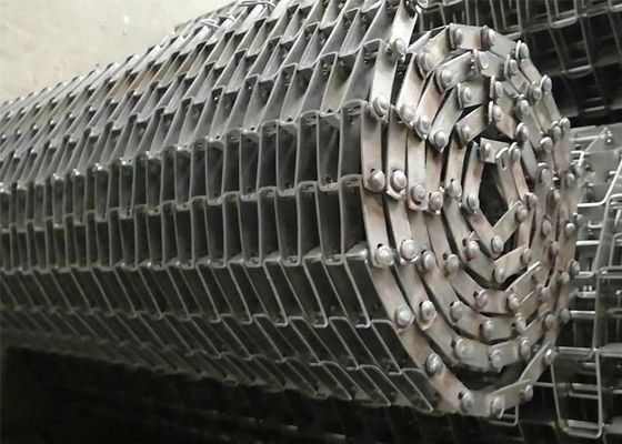 304 / 316 Ss Flat Wire Mesh Belt Conveyor Belt Food Grade Can Transport Food