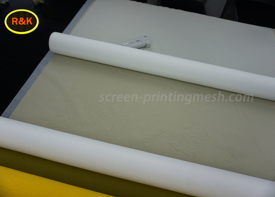 100% Polyester Nylon 300 Screen Printing Mesh Monofilament White / Yellow / Red Color