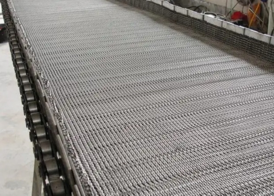 Fried Banana Chain Mesh Conveyor Belt Ss 316 Plain Weave