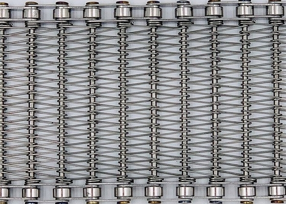 Food Processing Fruit Drying Stainless Chain Link Balance Spiral Wire Belt