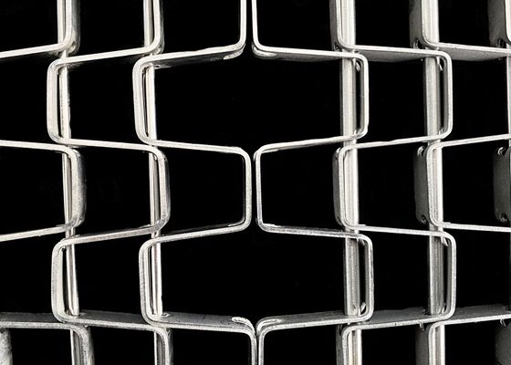 Flat Wire Mesh Belt Stainless Steel For Food Cooling Washing Baking Production Line