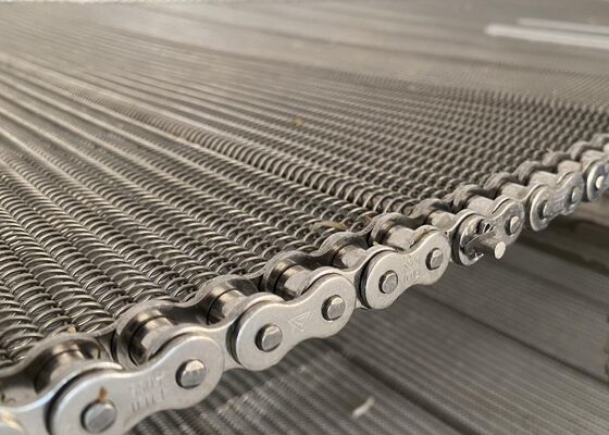 Custom Chain Driven Wire Mesh Conveyor Belt for Industrial Drying, Baking, Washing and Heat Treatment Equipment