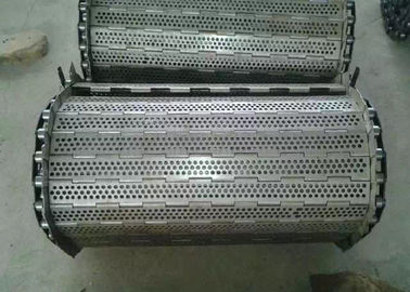 Plate Chain Mesh Conveyor Belt , Flexible Metal Plate Conveyor Belt Small Metal Part Conveying