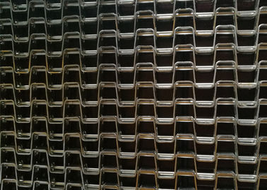 Galvanized Iron Flat Wire Belt , Honeycomb Belt For Discharging Tower