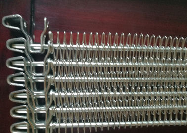 Food Grade Spiral Mesh Conveyor Chain , SS Conveyor Belt For Vegetable Blanching