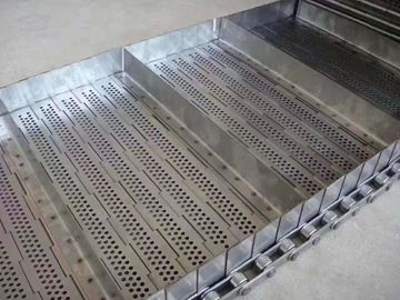 Perforated Plate Conveyor Belt High Carbon Steel Protection Baffles Width 300-2000mm