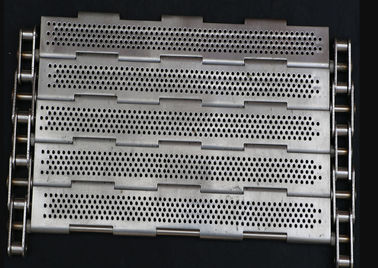 Stainless Steel Perforated Plate Belt , Mesh Conveyor Chain With 2062 Roller Chain