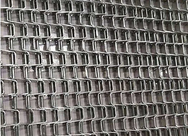Product Sieving System Flat Metal Mesh Conveyor Belt , Food Mesh Belt High Carbon Steel