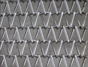 Convey Nuts And Cookies Heavy Stainless Steel Mesh Belt , Metal Mesh Conveyor Belt