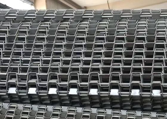 Durable Flat Wire Mesh Belt , Stainless Steel Mesh Conveyor Belt Customized
