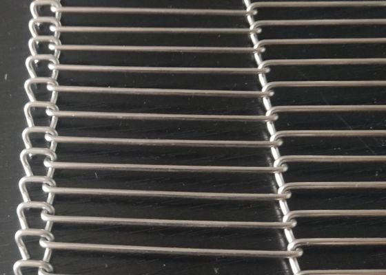 Metal Mesh Stainless Steel 316L 4mm Flat Flex Conveyor Belt