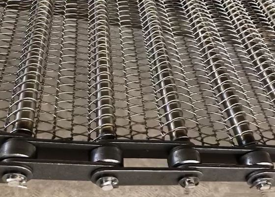 Spiral Woven Wire Mesh Chain Conveyor Belt Food Grade SS Material