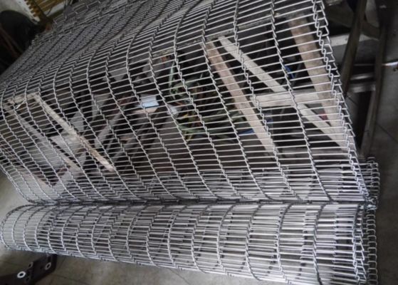 Meat Process 316l Stainless Steel 3mm Dia Flat Flex Conveyor Belt
