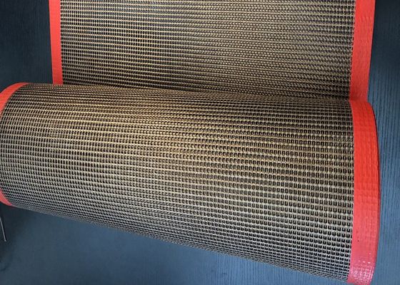 Ptfe Coated Fiberglass  Mesh Conveyor Belt High Temperature Resistance