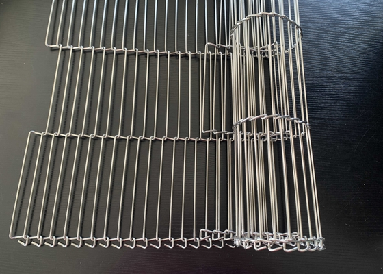 Fire Resistant Flat Flex Conveyor Belt 304 316 Stainless Steel Bead Baking