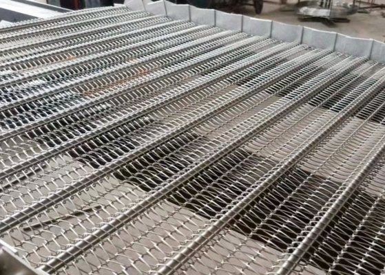Snacks Frying Chain Mesh Conveyor Belt Food Grade Stainless Steel