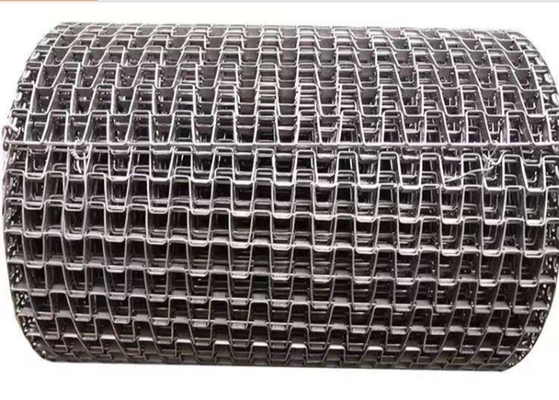 201 Clinched Edge Flat Wire Mesh Conveyor Belt For Pizza Baking Oven