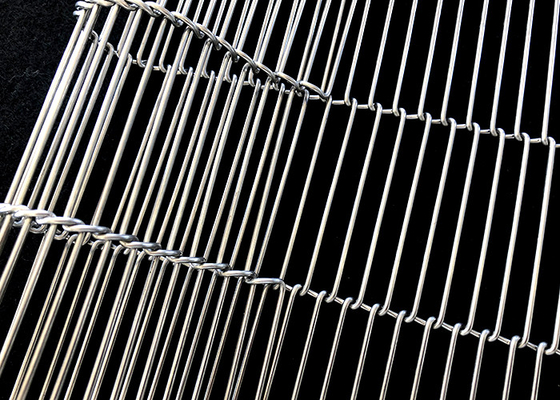 Metal Ladder Chain 316 Stainless Mesh Conveyor Belt Baking And Frying