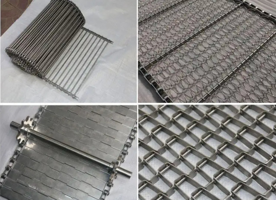 Flat Wire 317 Stainless Steel Mesh Conveyor Belt For Screening Cargo