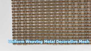 Decorative Finish Durable Structure Uniform Weaving Metal Decorative Mesh