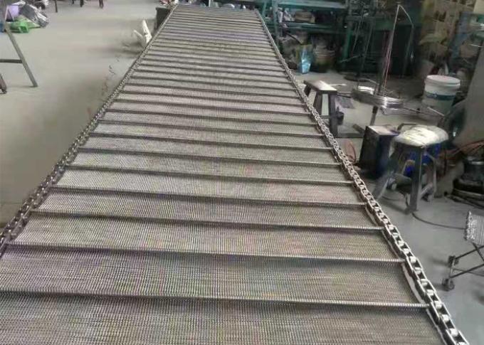 Perforated Plate Conveyor Belt High Carbon Steel Protection Baffles Width 300-2000mm 0